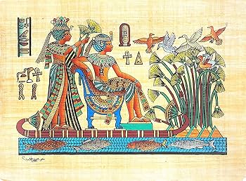 Amazon.co.jp: NileCart エジプトのパピルス絵画 オリジナル手描き